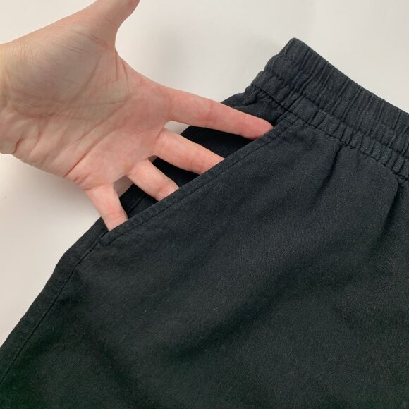 Old Navy Black Linen Blend Pull On Shorts XL - Picture 2 of 5